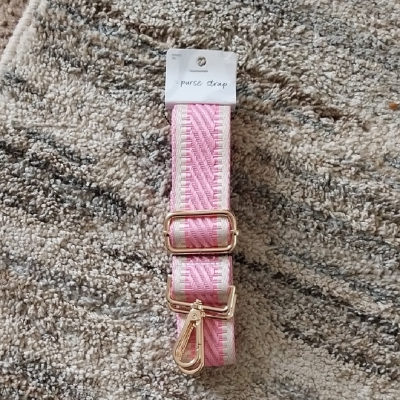 Pink and Cream Purse Strap - Picture 1 of 3
